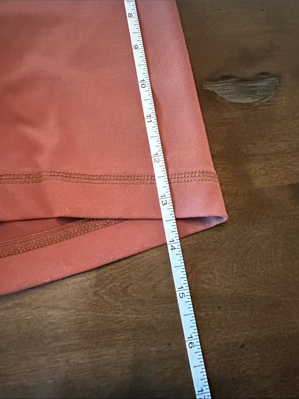 High-Waist Women’s Active Shorts - Rust Size S - Picture 9 of 10
